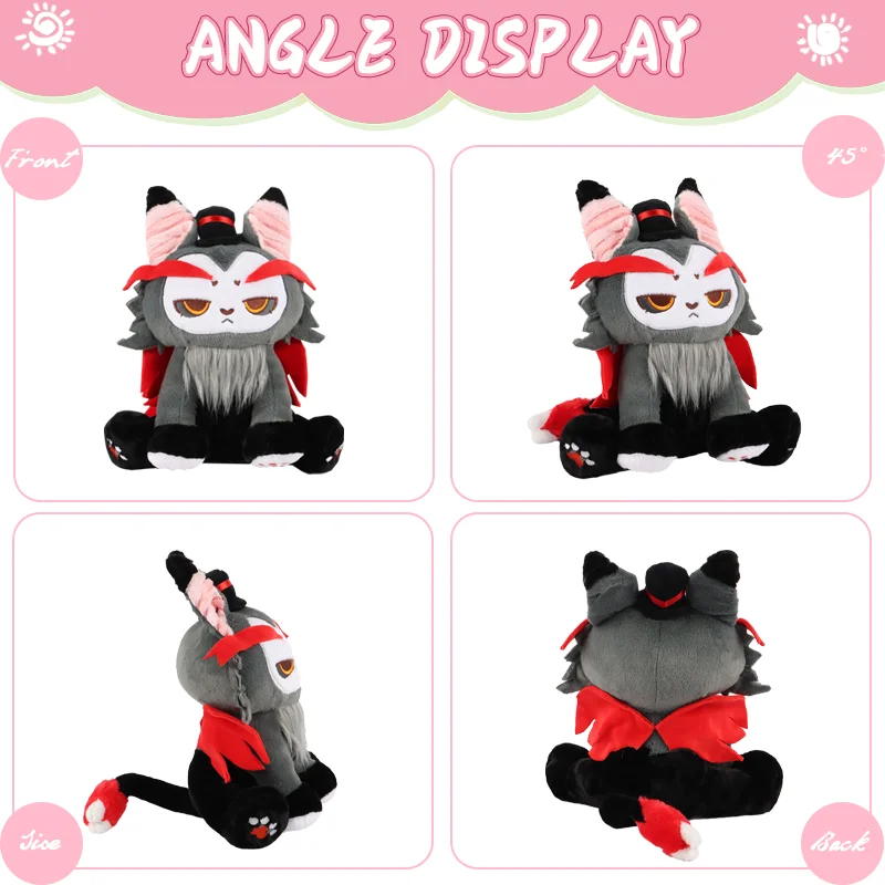 New Cat Plush Toy Soft Stuffed Anime Figure Angle Husk Doll Cute Home Decoration Throw Pillow Kids Fans Girlfriend Birthday Gift 4