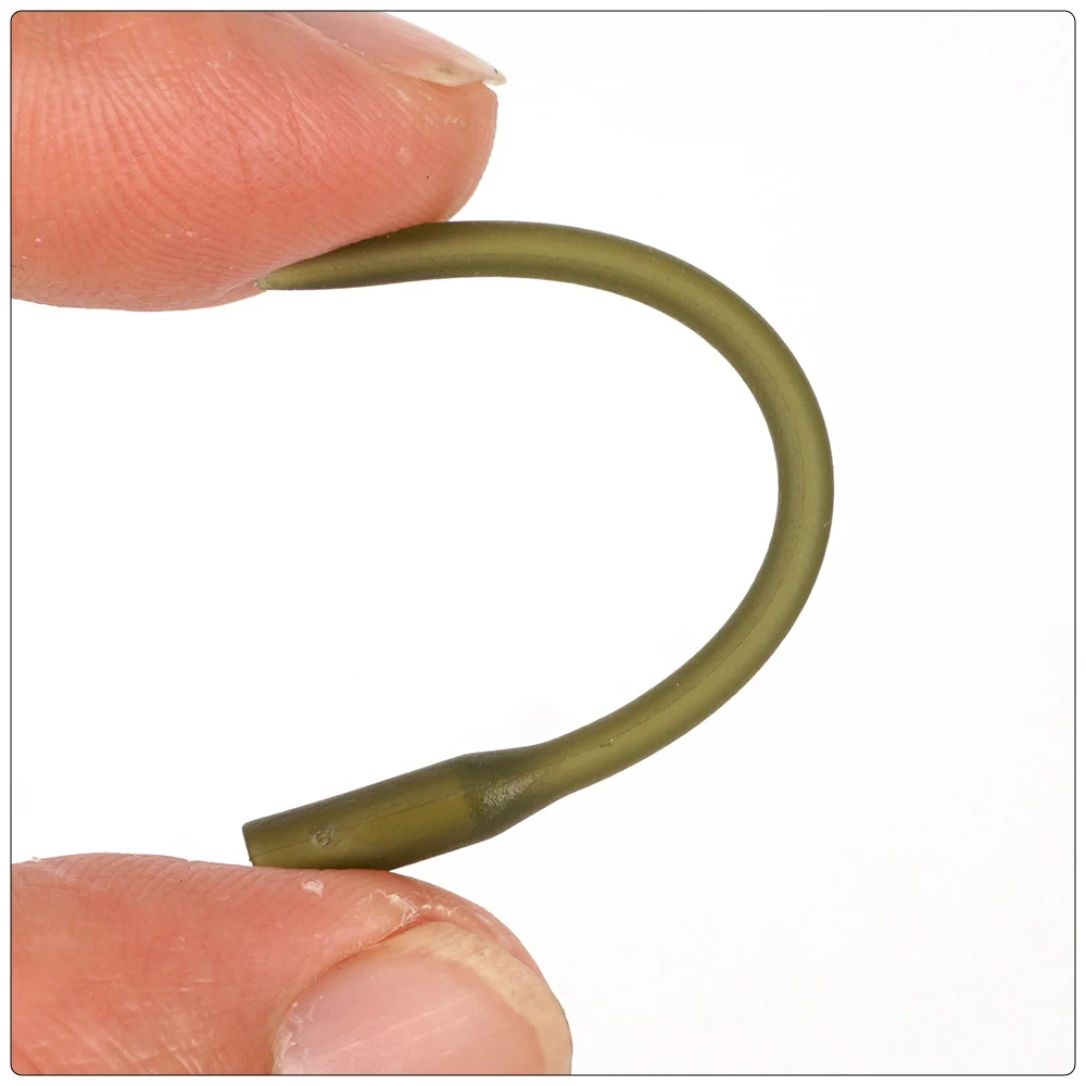 Hirisi AH204 20 Stück Karpfenangel-Anti-Tangle-Sleeves 54mm Grüne Gummi-Hakenleinen-Sleeves für Ronnie Rig Karpfen-Endausrüstung – Detail 3
