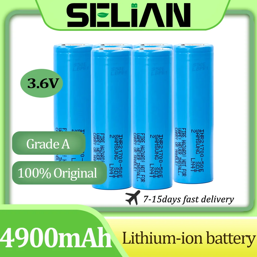 21700 Batteria Ricaricabile 3.7V Per Samsung Originale 50E 5000Mah Batteria Di Alimentazione Batteria Elettronica Per Luci Torcia A Led