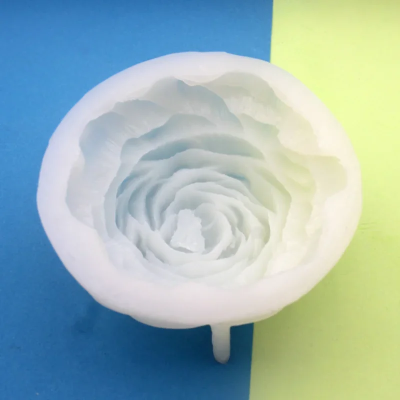 New Large Peony Flower Silicone Candle Mold Diy Handmade 3D Rose Candle Soap Plaster Resin Cake Baking Tool Home Decoration Gift
