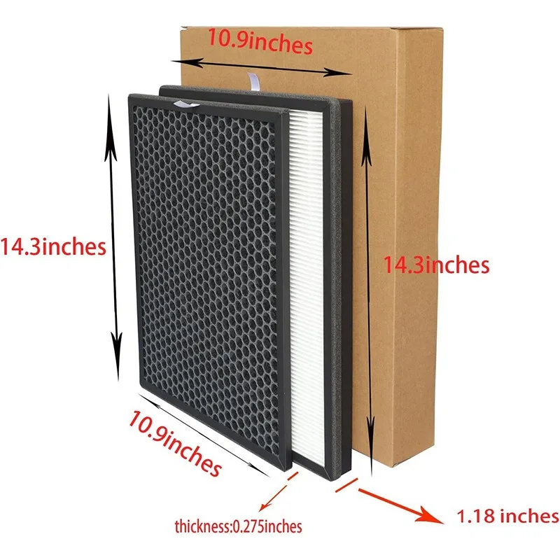 필립스 공기청정기 AC1214/1215/1217 및 AC2729용 FY1413 및 FY1410 교체 필터 콤보 - 완전한 HEPA 및 탄소 세트