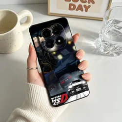 Anime Initial D Car Comics Black Soft Cover Phone Case for POCO M6 Plus 5G (248HA3701HSE)