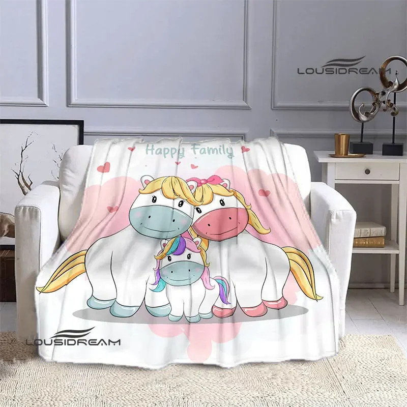 

Unicorn cartoon printing blanket children's warm blanket picnic blanket bed linings birthday gift