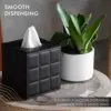 Modern Tissue Box Holder Square,Napkin Holder Pumping Paper Case Dispenser,Facial Tissue Box Cover for Home Bathroom Office Desk 4