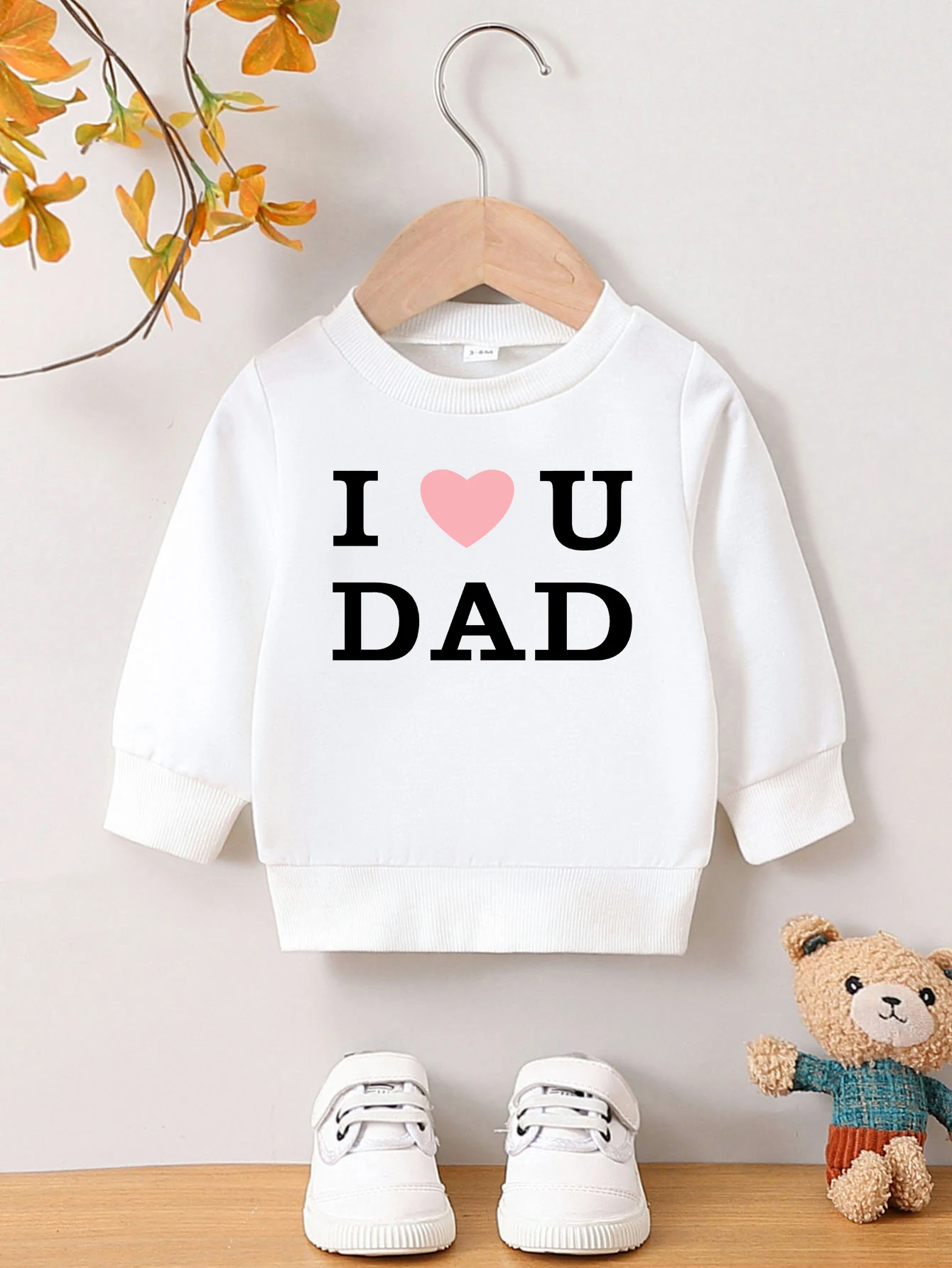 Autumn And Winter Baby Boy Round Neck Long Sleeved Casual Cute Cartoon Hoodie Suitable For Ages 1-2