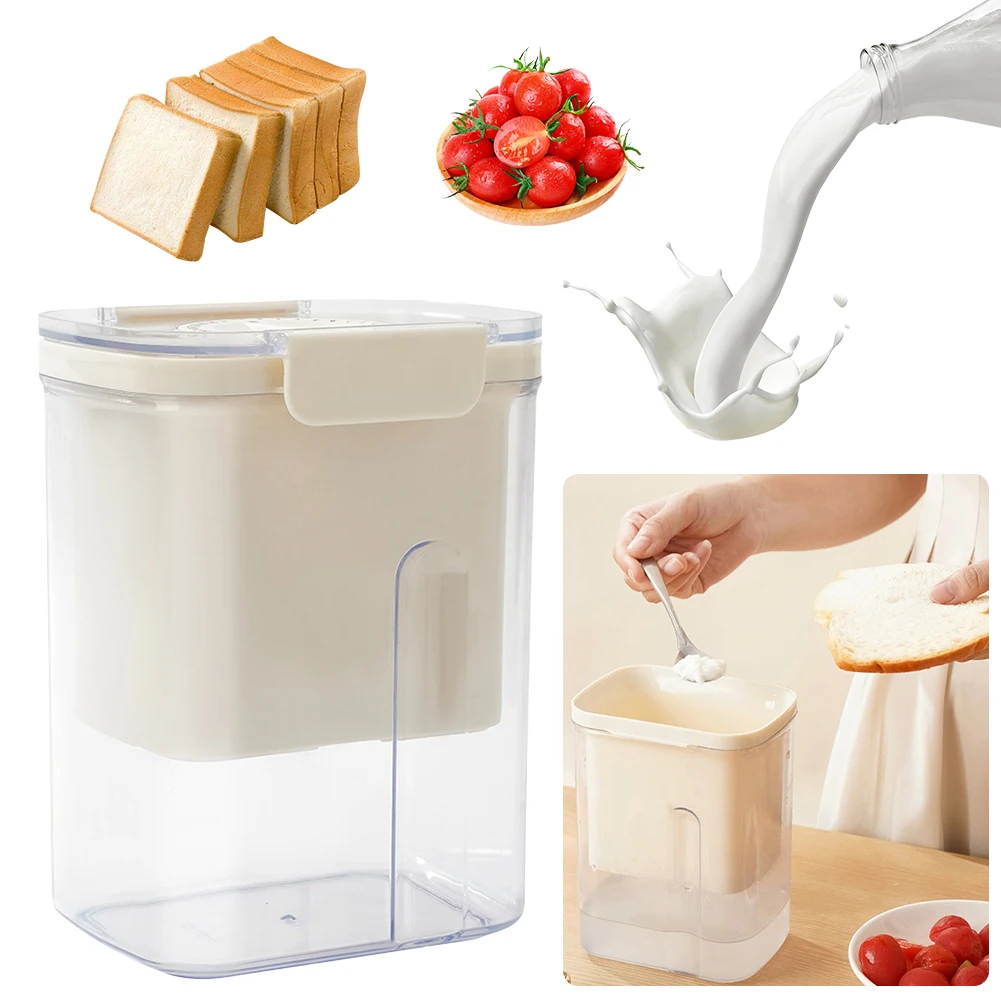 Yogurt Machine Filter Yogurt Maker with Lid Fine Mesh Whey Separation Tool Stainless Steel Strainer Cheese Moisture Separator