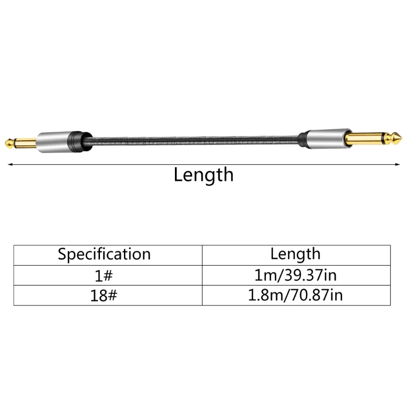 ̾ 6.35mm   1/4 TS ̺ 뷱 Ÿ ġ ڵ/Ǳ ̺ -  ̺