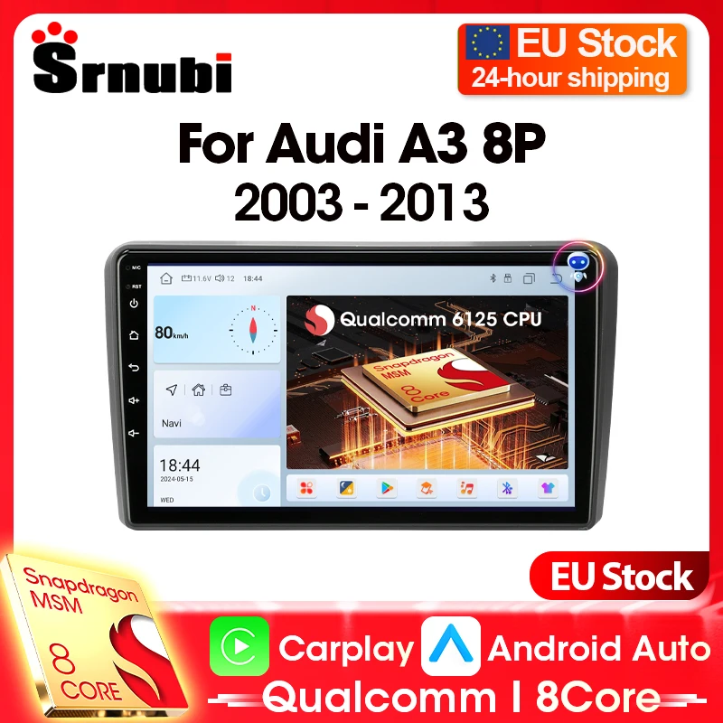 Autoradio Android Auto et Carplay 2din, pour Audi A3 2 8P 2003-2013 S3 2006-2012 RS3 2011 2012, lecteur GPS 4G WiFi, multimédia stéréo 1 Autoradio Android Auto et Carplay 2din, pour Audi A3 2 8P 2003-2013 S3 2006-2012 RS3 2011 2012, lecteur GPS 4G WiFi, multimédia stéréo 1
