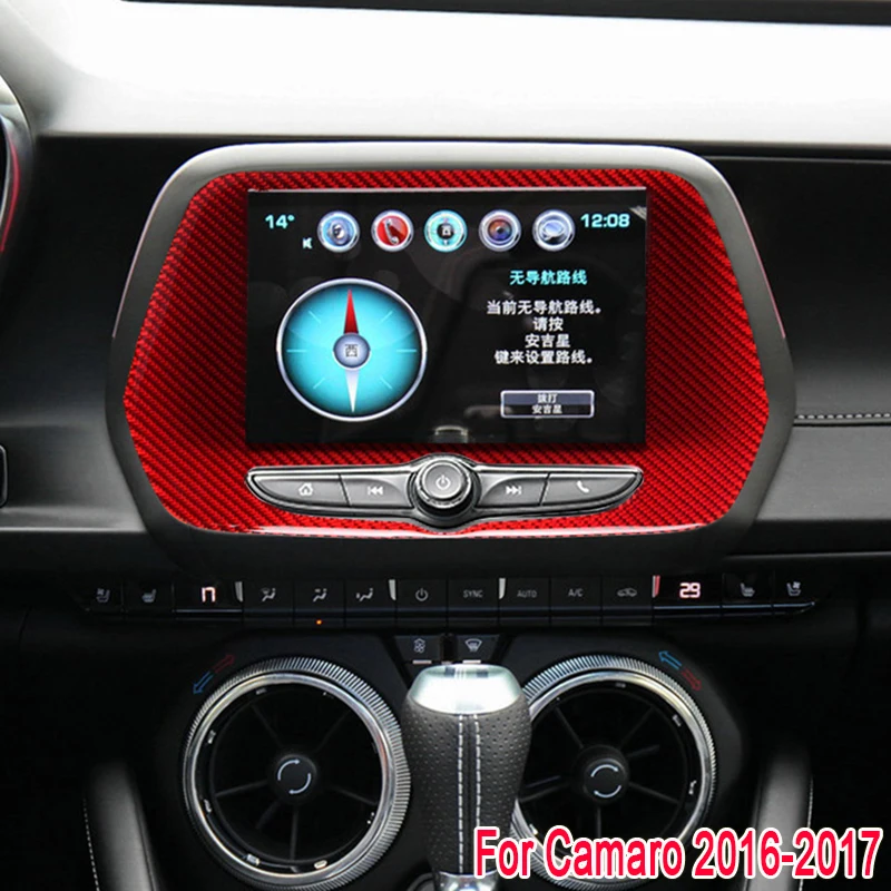 

For Chevrolet Camaro 2016 2017 2018 2019 Interior Trim Car Central Control Screen Frame for Camaro Sticker Carbon Fiber Vinyl