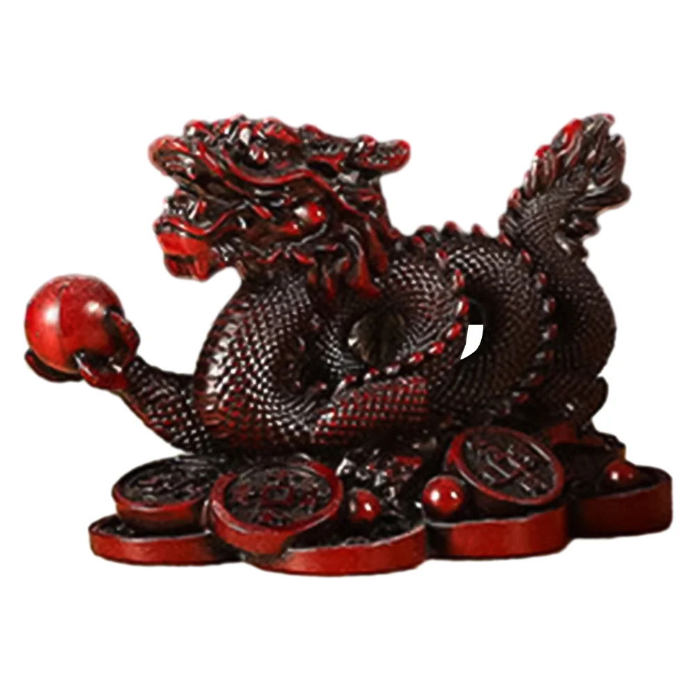 

Dragon Shaped Chinese Auspicious Dragon Figurine Feng Shui Note Exquisite Craftsmanship For Friends And Families