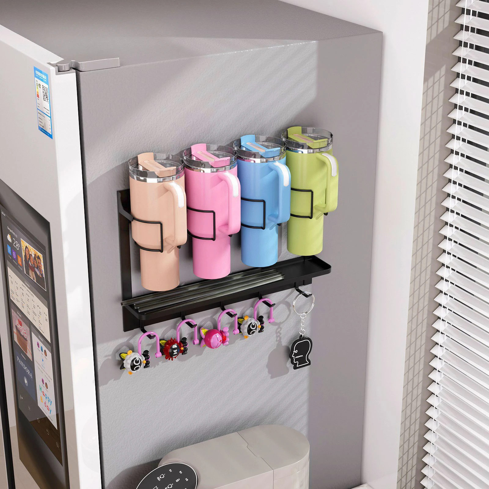 New Water Cup Holder Magnetic Storage Holder Cup Storage foe home /kitchen