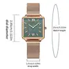 Hannah Martin Classic Women's Watch Fashion Square Stainless Steel Mesh Belt with Japanese Quartz Movement Gift Watch for Women 3
