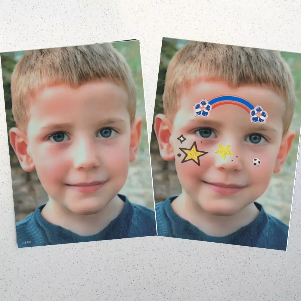 Reusable Makeup Painting Practice Template Creating Attractive Face Painting Stencil Board for Beginners Kids