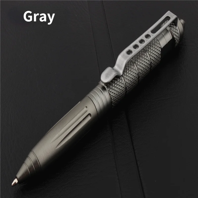 High Quality Metal Colour Tactical Defense Pen School Student Office Ballpoint Pens Broken Window Cone Survival Signature Pen