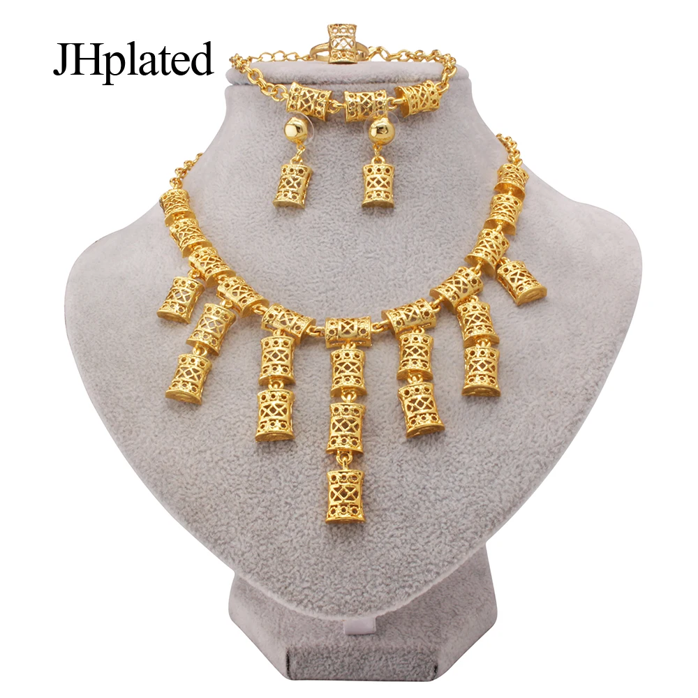 DubaiGoldplatedjewellerysetforwomenSaudiArabiabridalwedding