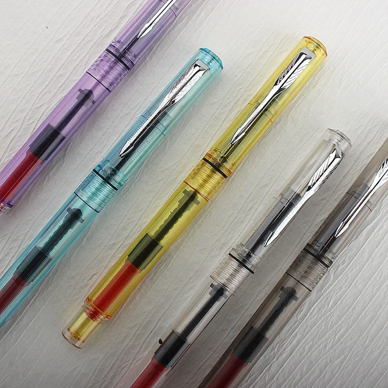 

1 PCS Fountain Pen Kawaii Stationery Replacable Refills 0.38mm Writing School Pens Office Fountain Pen School Supplies