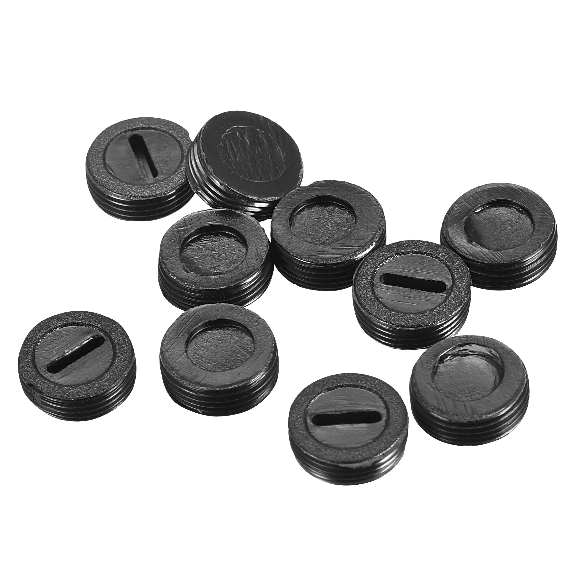 Fielect 20-Piece Plastic Brush Holder Caps - 12mm OD, 5mm Thick, For Power Tool Motor Repair