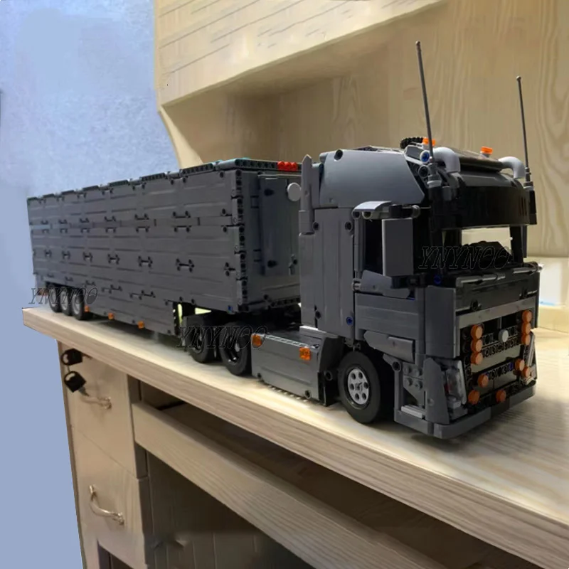 Technical Truck Engineering 6X4 Trattore Semirimorchio Container Modificato Dal 42078 The Mark Inno Moc Building Blocks Toys