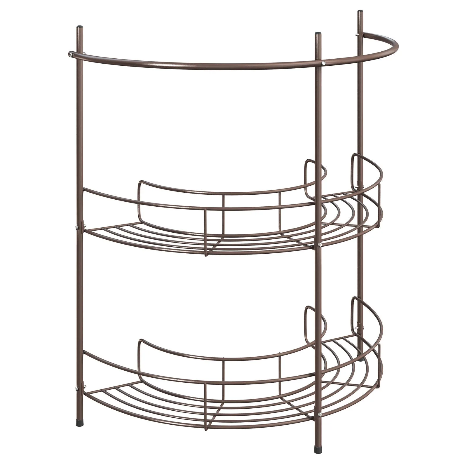 US Pedestal Sink Organizer, Compact Sink Shelf, Bathroom Storage, bronze-