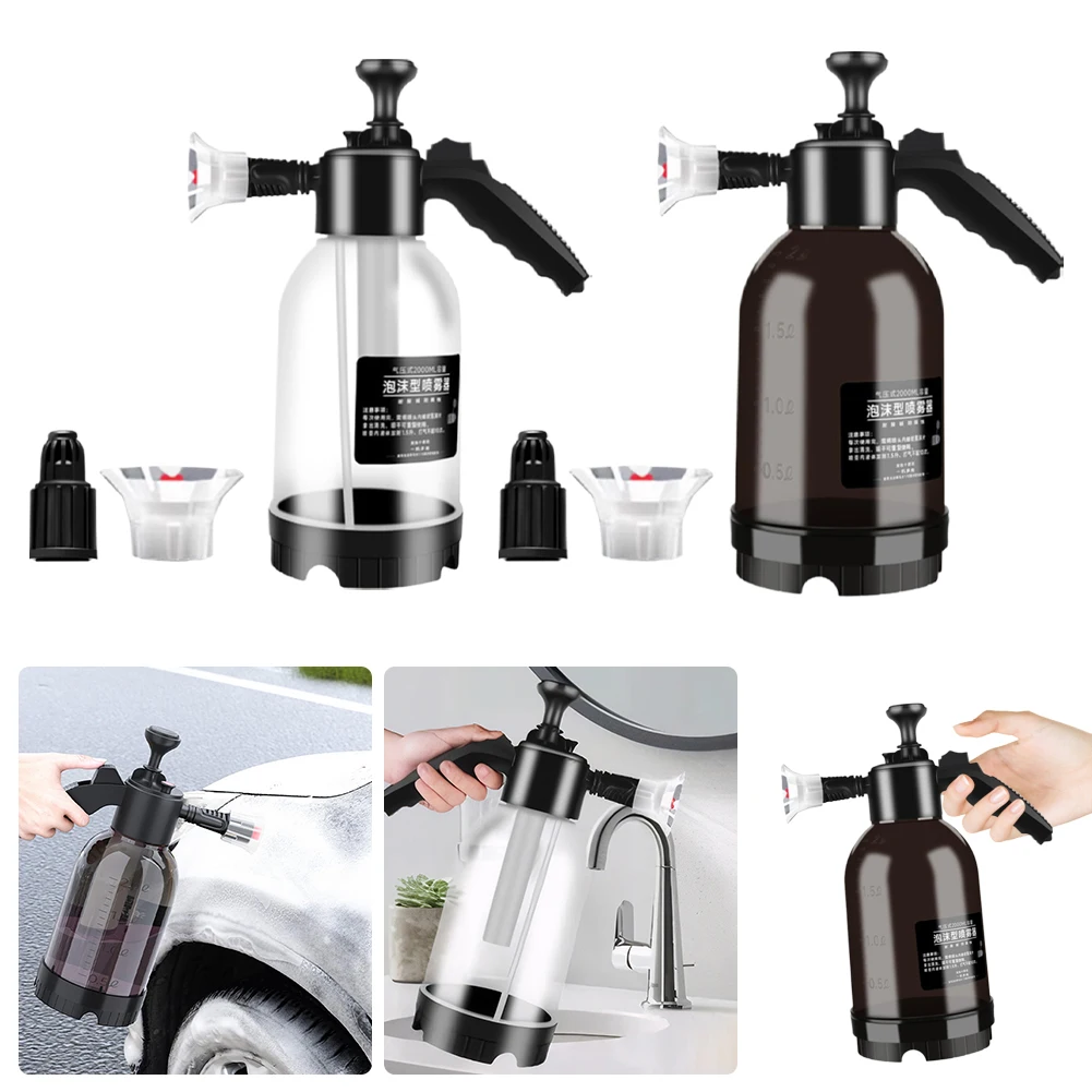 2L Foaming Pump Blaster Hand Pressure Snow Foam Sprayer Water Sprayer Pump Foam for Car Cleaning Garden Plants Watering