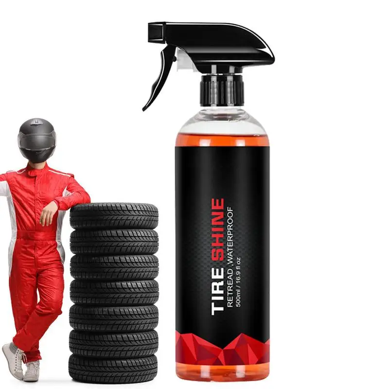 

Tire Coating & Dressing 500ml Tire Shine Spray For Precise Even Shine And Minimal Overspray Glossy Tire Shine Safe For Cars