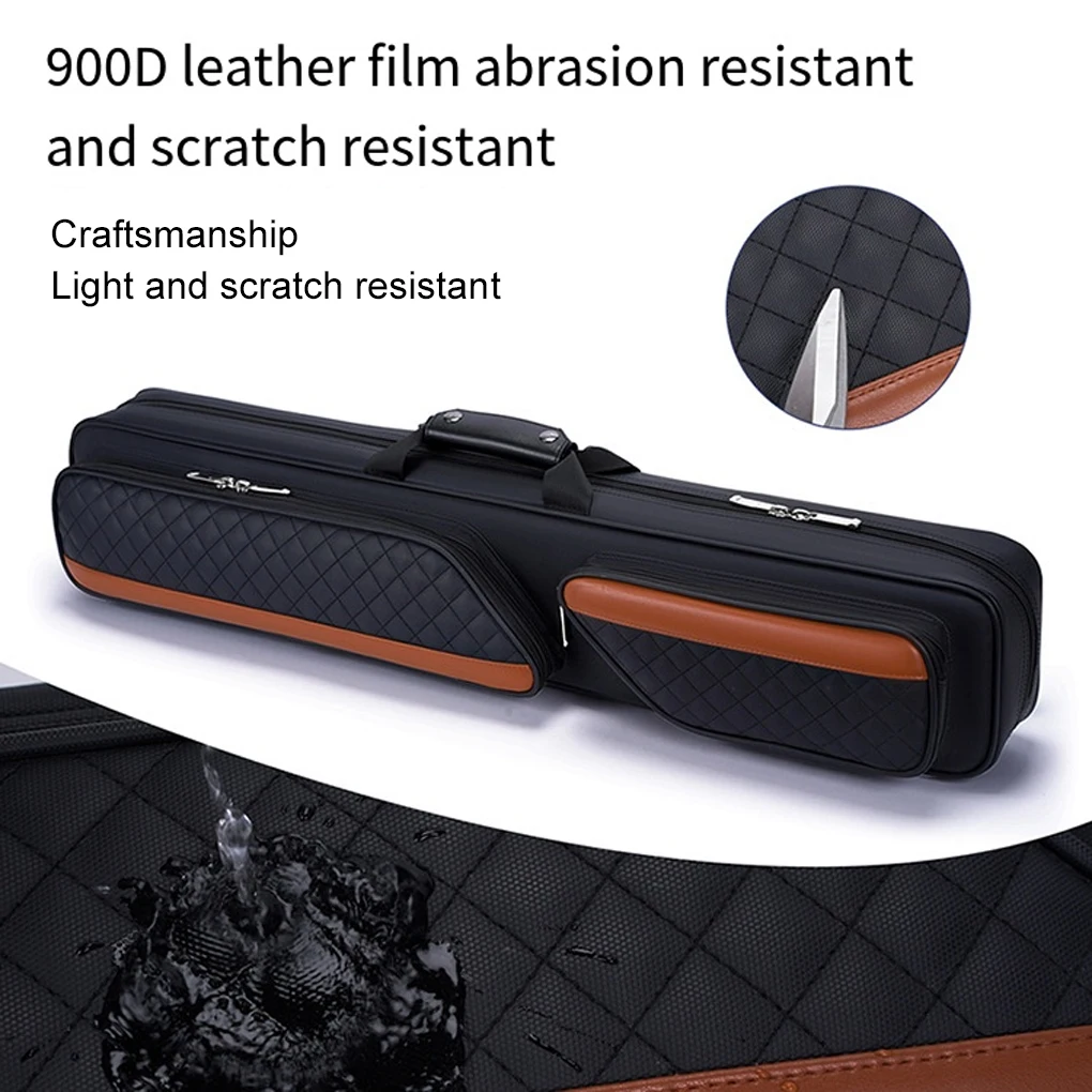 Description Picture 3 of item1/2 Pool Cue Cases Snooker Pool Cue Bag Portable Lightweight Soft Billiard Cue Stick Storage Pouch Sport Accessories