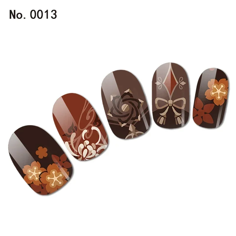 Genshin Impact Merch Zhongli Hutao Xiao Yae Miko Beelzebul Ayato Nail Stickers Merchant Uv Led Light Nail Decal Accessories