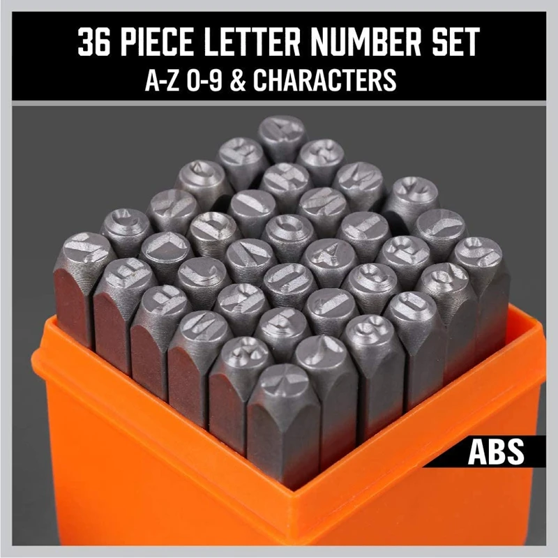 3Mm Number & Capital Letter Stamp Set (A-Z & 0-9) Punch Perfect For Imprinting Metal Plastic Wood Leather 36-Piece