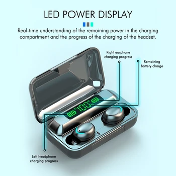 Drahtlose kopfhörer bluetooth tws led display binaurales headset wasserdicht hd anruf ohrhörer cvc 8,0 geräusch reduzierung kopfhörer — изображение 3