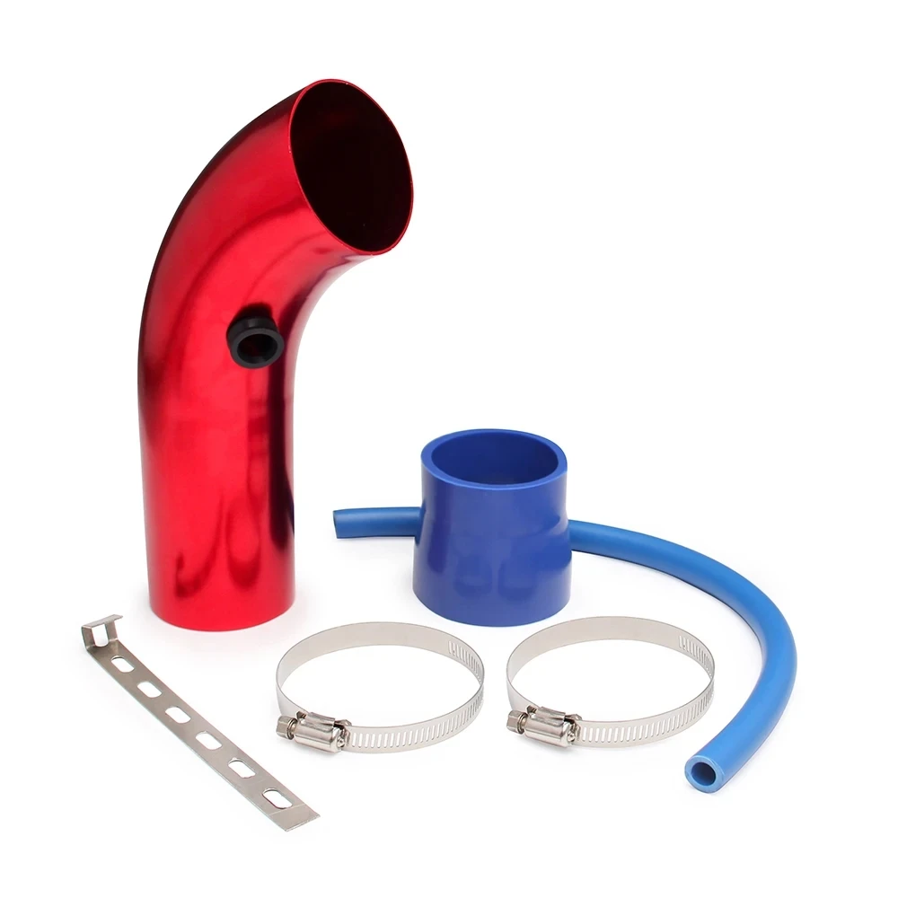 3 "Kaltluft ansaugrohr satz & 76mm Luftfilter, Auto Kaltluft ansaug turbo filter Aluminium Luftfilter Induktion strom schlauch rohrs atz – Detail 3