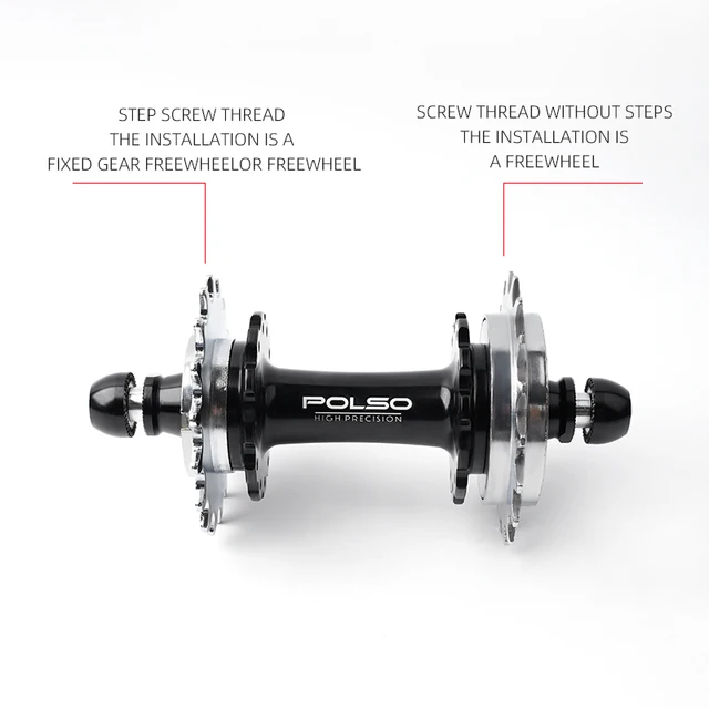 POLSO FH003 Chrome Fixed Gear Bike Hub 20H 24H 32H Fixie Front And