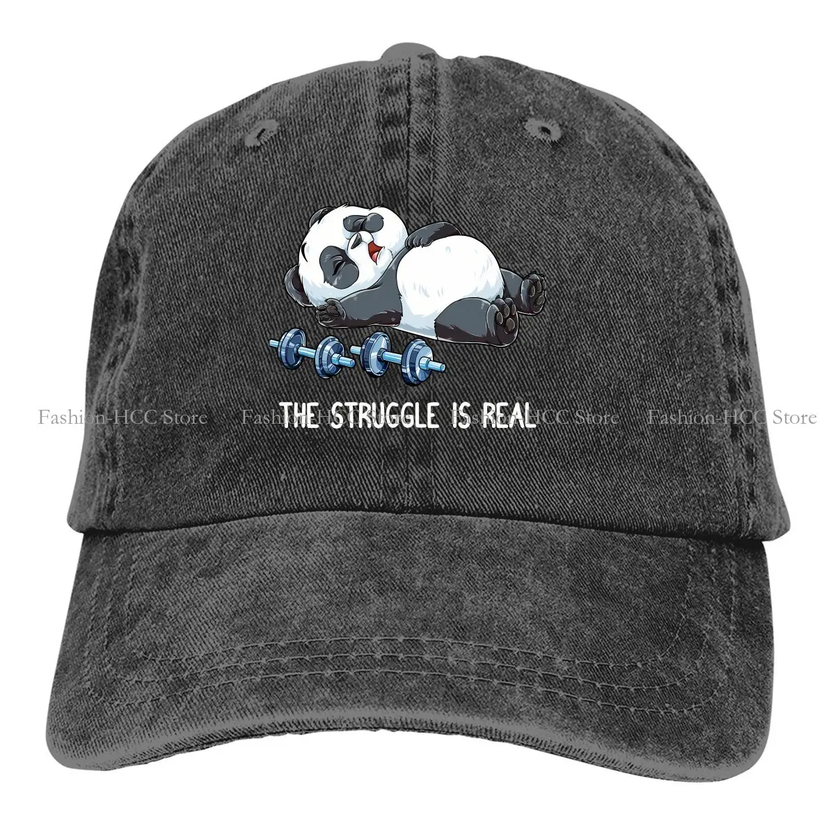 

Pure Color Dad Hats Panda Sleep Hat Sun Visor Baseball Caps Animal Weightlifting Peaked Cap