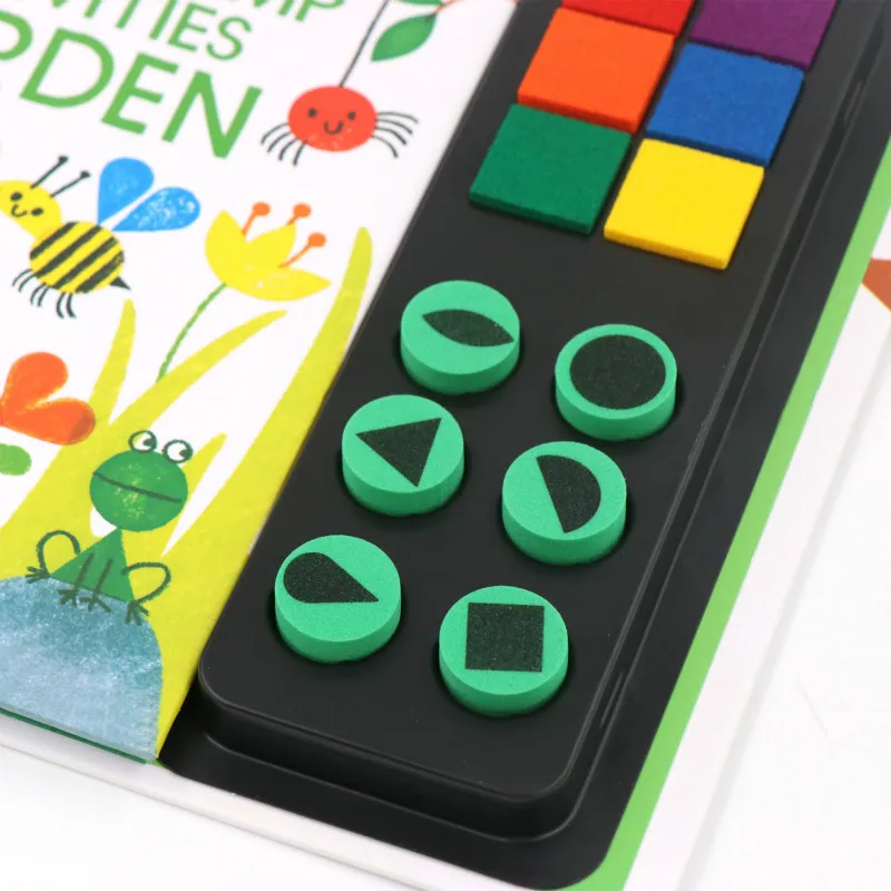 Fingerprinting Books With Rubber Stamps Ink Pad Activities Doodling Book Animal Garden DIY Craft Toy 4