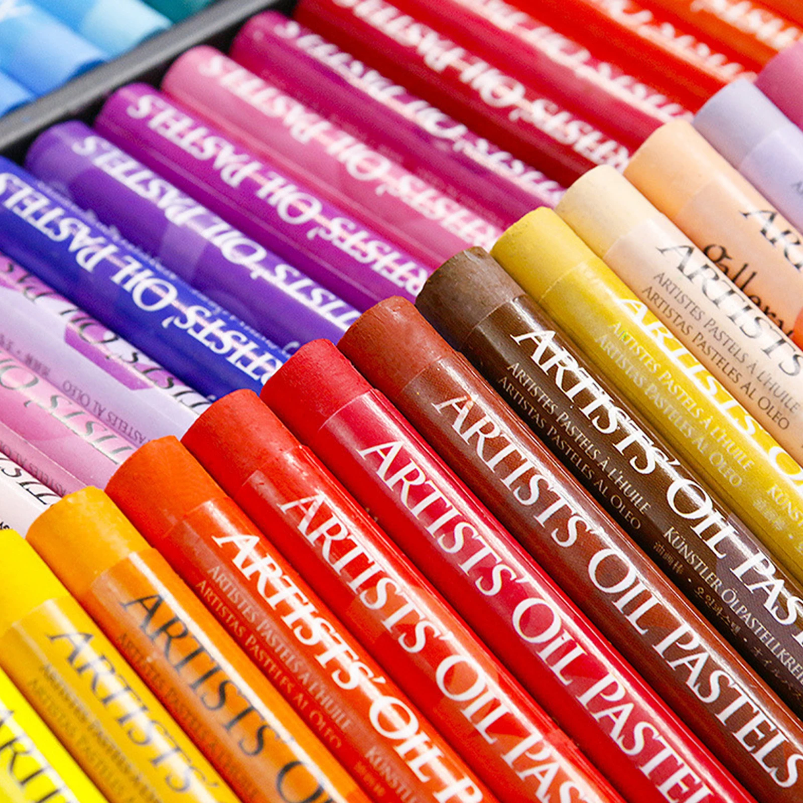Colorful Oil Pastels Professional Oil Drawing Stick Painting Coloring Soft Crayon Graffiti Pen School 25/50Pcs art pens