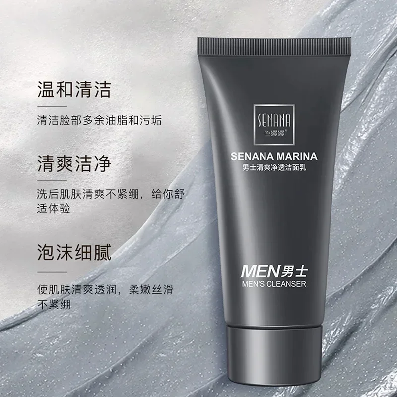 Men's Refreshing Clearing Facial Cleanser Deep Cleaning Oil Control Purify Pores Improve Skin Dullness Moisturizing Cleanser