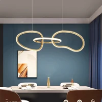 Modern gold dine dining room Pendant lights indoor lighting Ceiling lamp hanging light fixture Chandelier lamps for living room 3