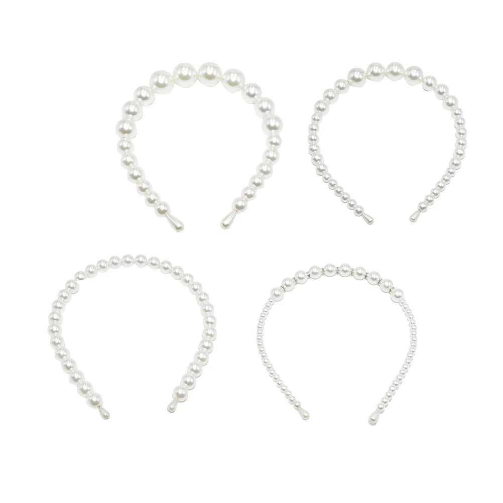 

4 Pcs Hair Ribbons Hoop Accessories Headgear Elegant Headwrap Band Handmade Headdress