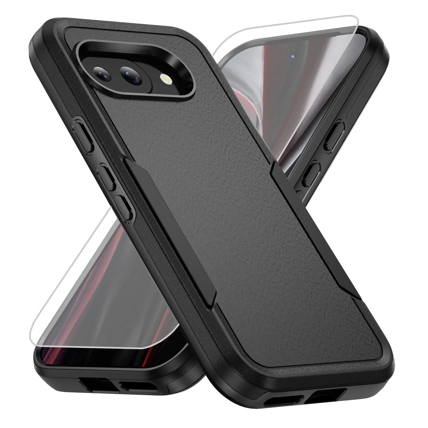 Shockproof Dual-Layer Protective Phone Case with Screen Protector