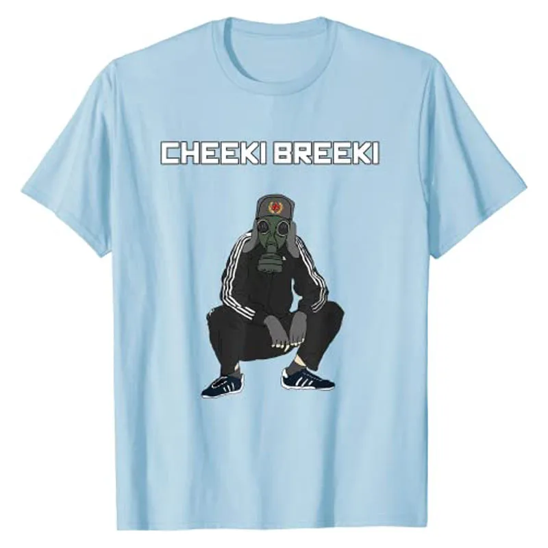 Фото Cheeki Breeki-Gopnik, славянская футболка в стиле смешной геймер Stalker, смешная футболка с смешным рисунком, Мужская одежда, товары на заказ №5