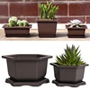 Outdoor Garden Landscape Bonsai Tray Square Rectangular Flowerpots Imitation Purple Clay Succulent Plants Pots 	
Pots for Plants 1