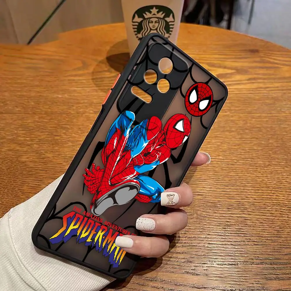 thumbnail image 1 of Matte Case for Redmi A1 K50 K40 GAMING K30 K20 10X 10C 10 9C 9T 9A 9 8 7 PRO 4G 5G Case Funda Capa Shell Marvel Spider-Man Combo, 1 of 5