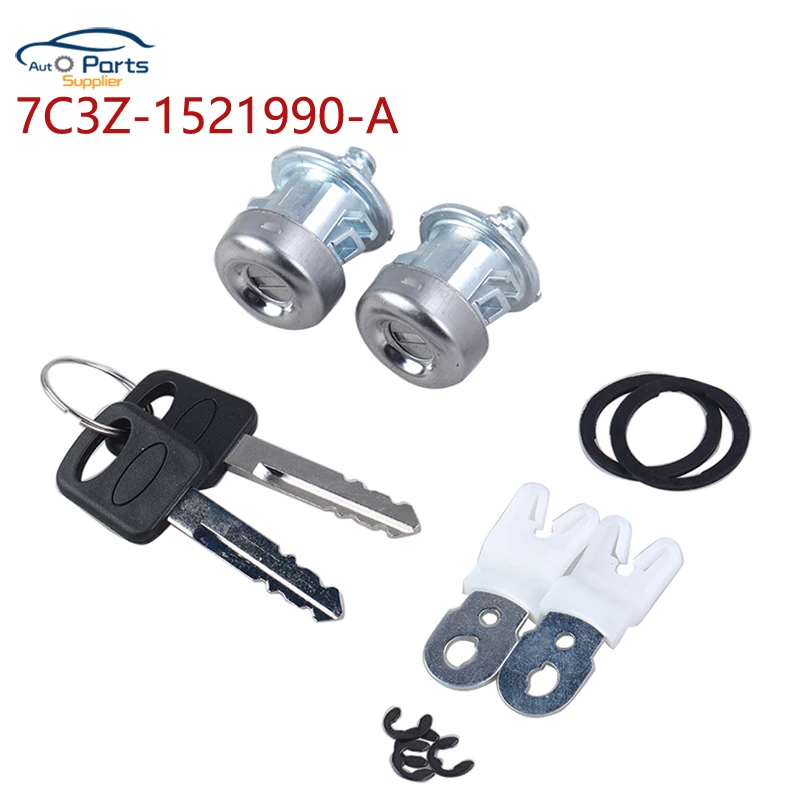New 7C3Z1521990A 7C3Z1521990A Car Door Lock Cylinder With Keys fit