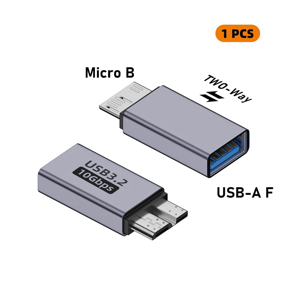 USB C 3.0 Micro B to Type C Female Adapter for Laptops and External Hard Drives