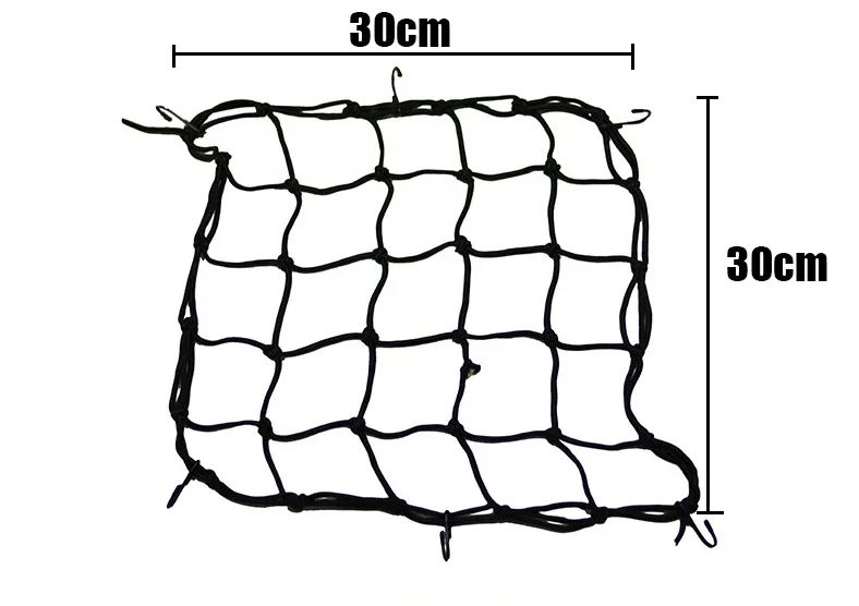 40x40cm Motorcycle 6 Hooks Elastic Bungee Net Motorcycle Storage Helmet Tank Luggage Mesh Web Accessories 5 Colors