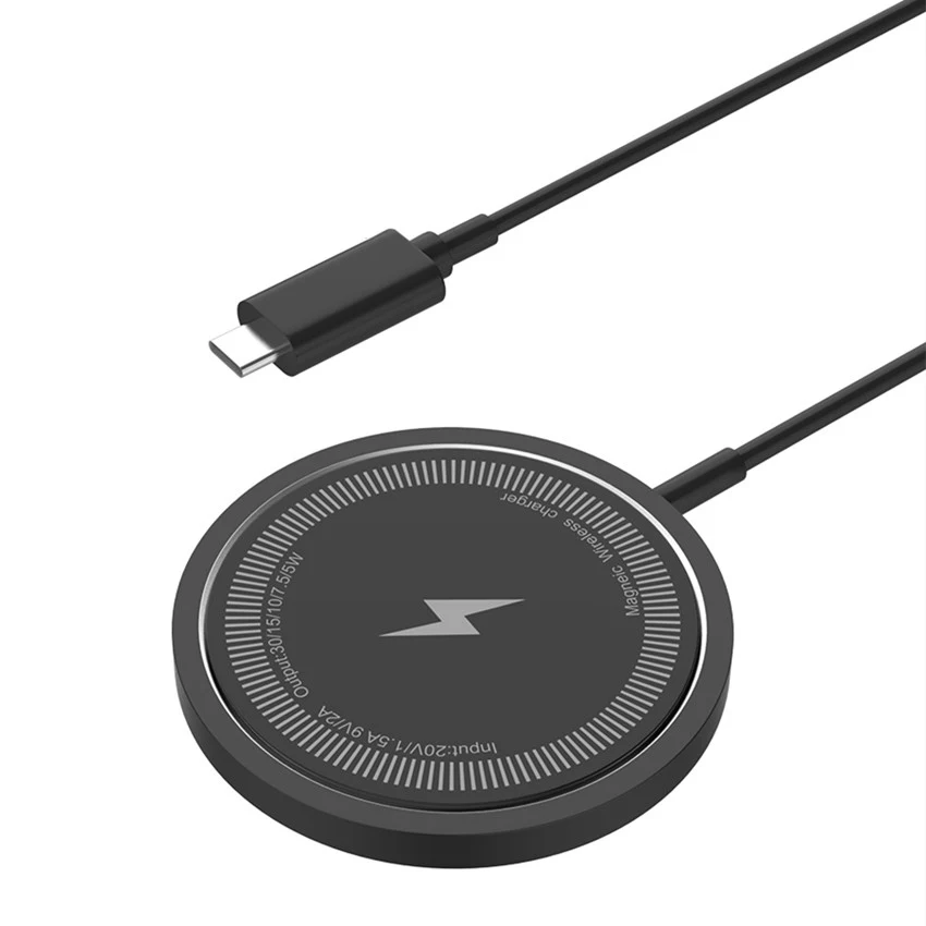 애플 맥세이프 마그네틱 무선 충전기, 아이폰 15, 14, 13, 12, 11 프로 맥스, XS USB-C, 고속 충전, 맥세이프 휴대폰 액세서리