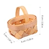 AFBC 72Pcs Wood Chip Mini Baskets Manual Woven Baskets Ornaments Candy Storage Box 6