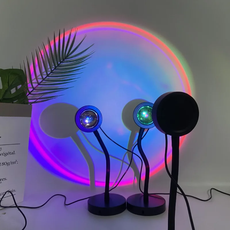 USBSunsetLampStudentLEDProjectorRainbowLightNeonNightLightHolidayDecorBar