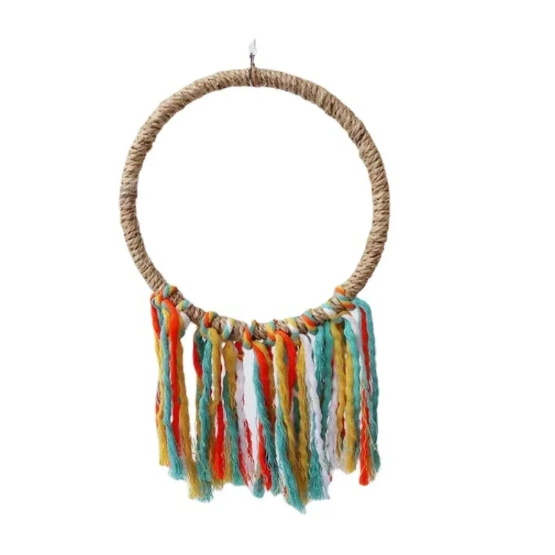 Pet Bird Parrot Toy Cotton Rope Circle Toys Chewing Bite Parrot Perch Hanging Cage Swing Rope Ring Stand Climb Toy Bird Supplies