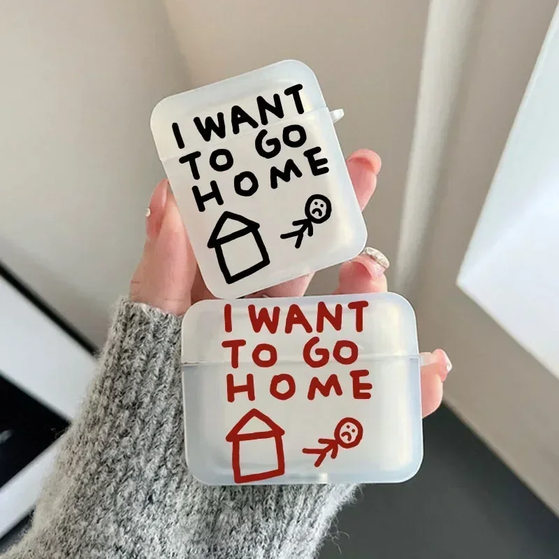 s I WANT TO GO HOME Wireless Earphone Protective Case
