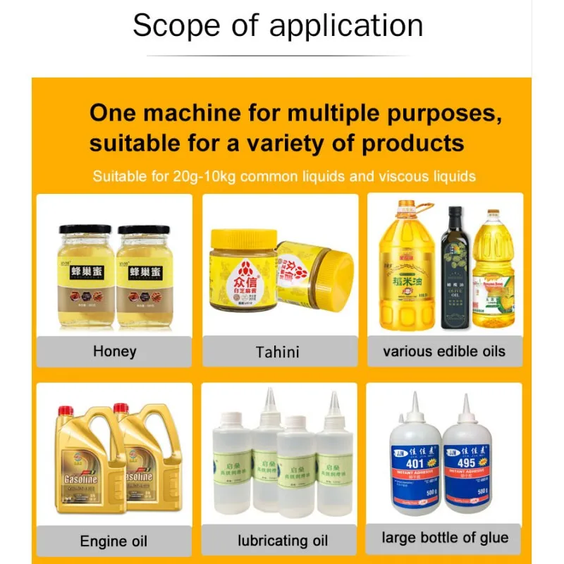 Fully Automatic Dispensing Filling Machine Flow Weighing Type Honey Sesame Sauce Edible Oil Viscous Glue Liquid Filling Machine